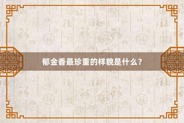 郁金香最珍重的样貌是什么？